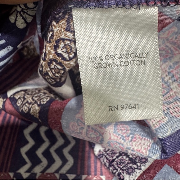 J.Jill Pure Jill Printed Lightweight Organic Cotton Top Size Small - Picture 7 of 10